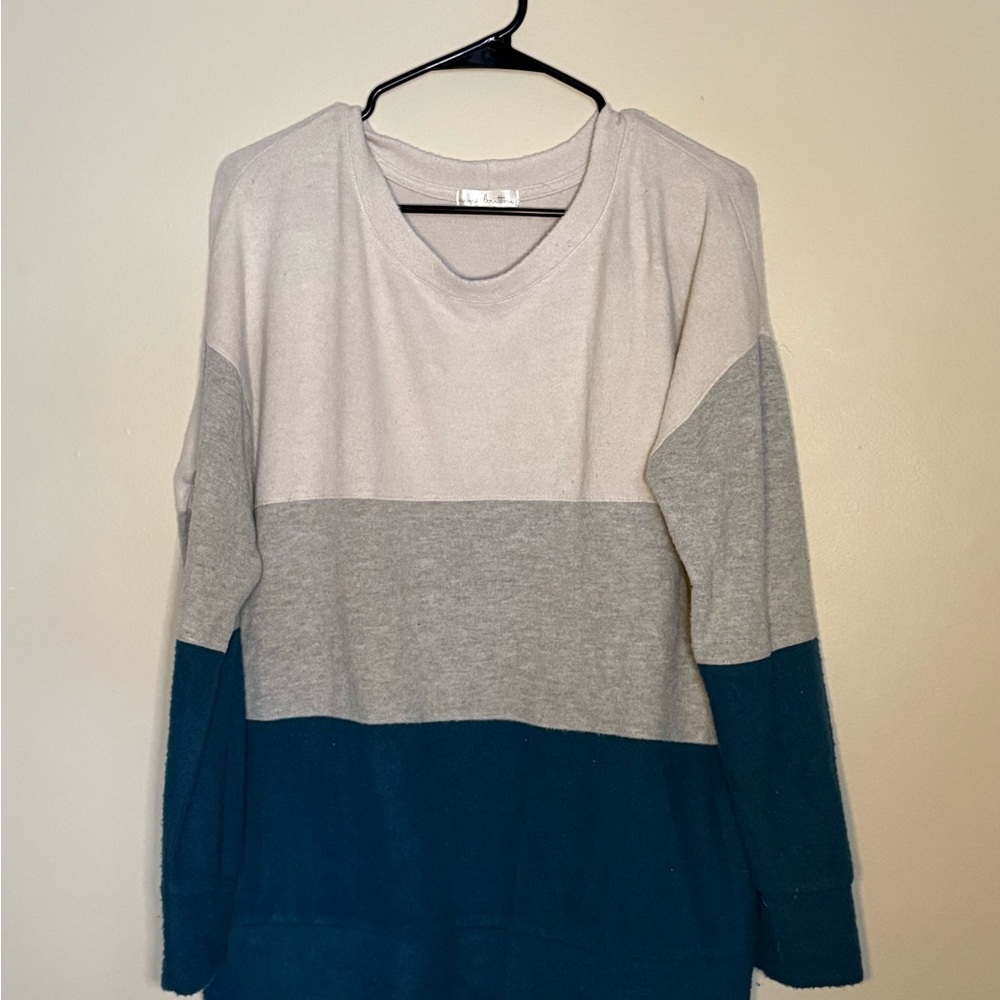 Nine Britton Women's Sweater - Cream, Gray, Teal